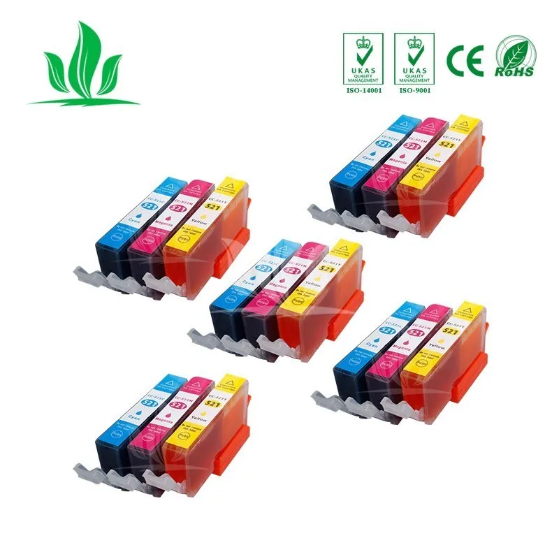 520XL 15PSC CMY Ink Cartridges Compatible PGI520 for Canon Pixma MP540 MP620 MP630 MX860 MX870 IP3600 | Компьютеры и офис
