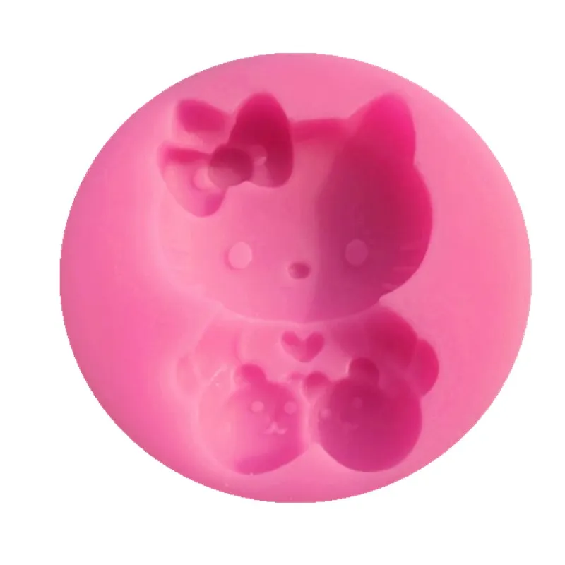 

Cartoon Cat Fondant Cake Mold Jelly Mold Liquid Silicone Mold Handmade Soap Baking Tool A007