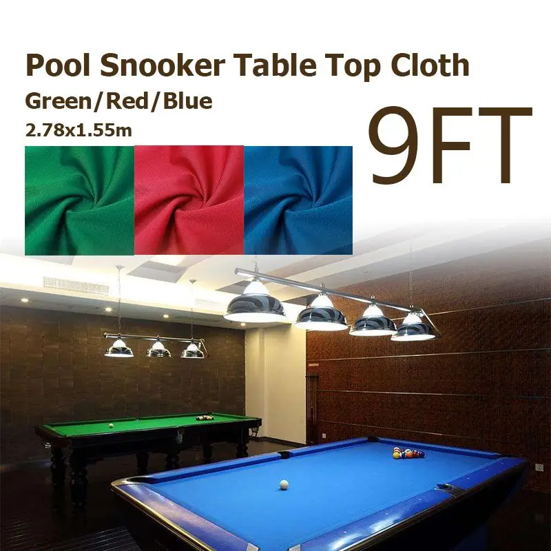 

2.78*1.55m Green/Red/Blue Billiards Snooker Table Bed&Cushions Cloth For 7ft UK Pool Table For Standard Snooker Billiard Table