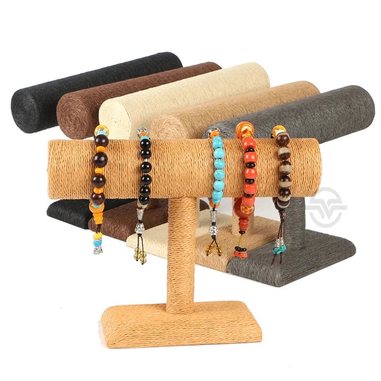 

Advanced Winding Rope Model Bracelet Necklace Chain Bangle Watch T Bar Rack Jewelry Display Organizer Stand Holder Case