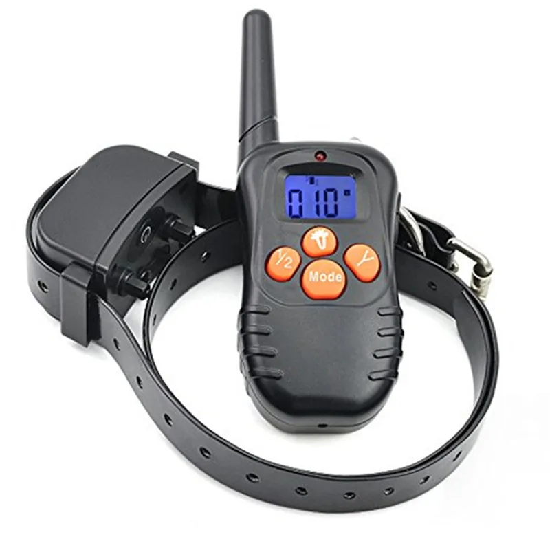 Blue Screen Remote Control Dog Training Collars Rechargeable No