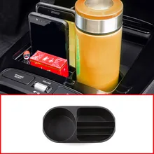 Schwarz Kunststoff Auto Center Console Tasse Halter Rahmen Für Mercedes Benz EINE Klasse W177 2018-2019 Zubehör