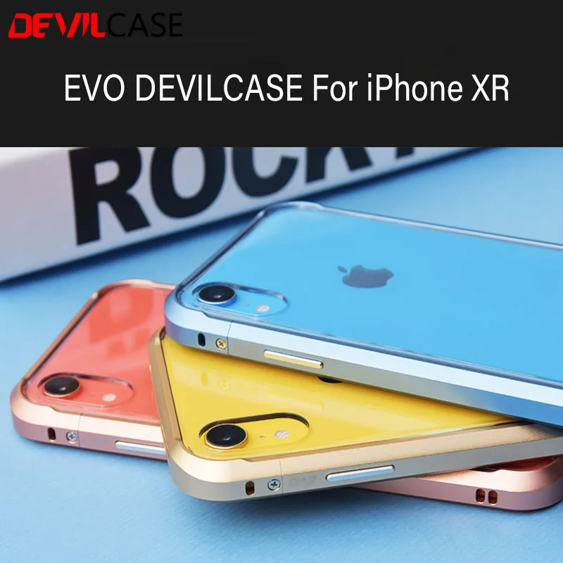 

DEVILCASE For iPhone XR 6.1inchType One EVO Bumper Frame + Clear Back Panel Shield Casing
