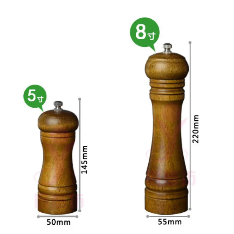 1 шт. деревянная ручная Солонка и перечница с дырочками сверху травяная петрушка мельница деревянная мельница для перца с регулируемой Керамической шлифовальной машиной кухонный гаджет