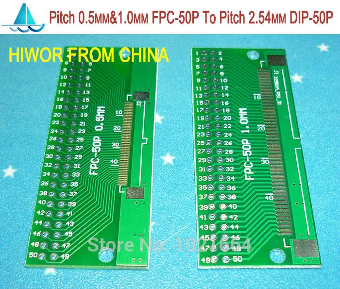 10 шт./лот шаг 0,5 мм и 1,0 мм FPC-50P 50 P FPC на шаг 2,54 мм DIP50 FPC адаптер для DIP PCB Pinboard smd-конвертер