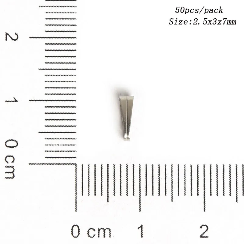 50 шт Подвески из нержавеющей стали с застежками зажим подвеска-Бейл соединители фурнитура для украшений для самостоятельного изготовления ювелирных изделий