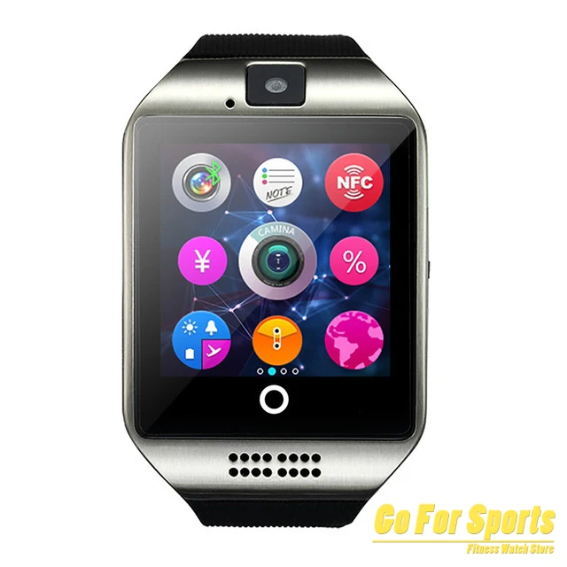 Bluetooth Смарт часы сенсорный экран с камерой Часы; телефон с слотом для sim-карты Смарт наручные часы для Android IOS Телефон PK DZ09 - Цвет: Серебристый