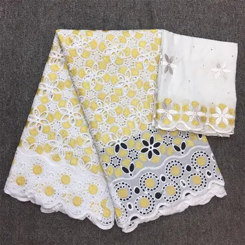 

white swiss voile lace fabric 2018 high quality latest african laces nigerian lace fabrics dentelle tissu 100%cotton fabric7yard