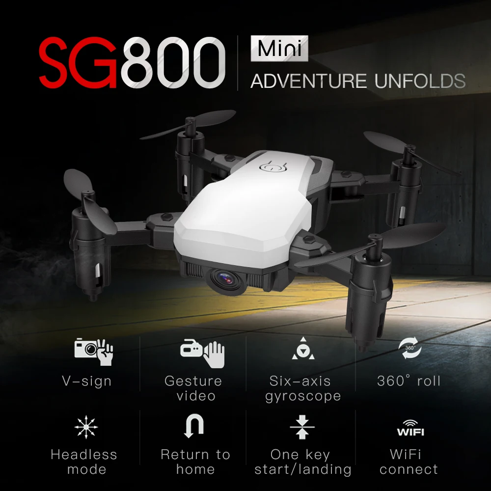 SG800 мини-Дрон с камерой удержания высоты RC Дроны с камерой HD Wifi FPV Квадрокоптер Дрон RC Вертолет VS E58 S9 S9HW