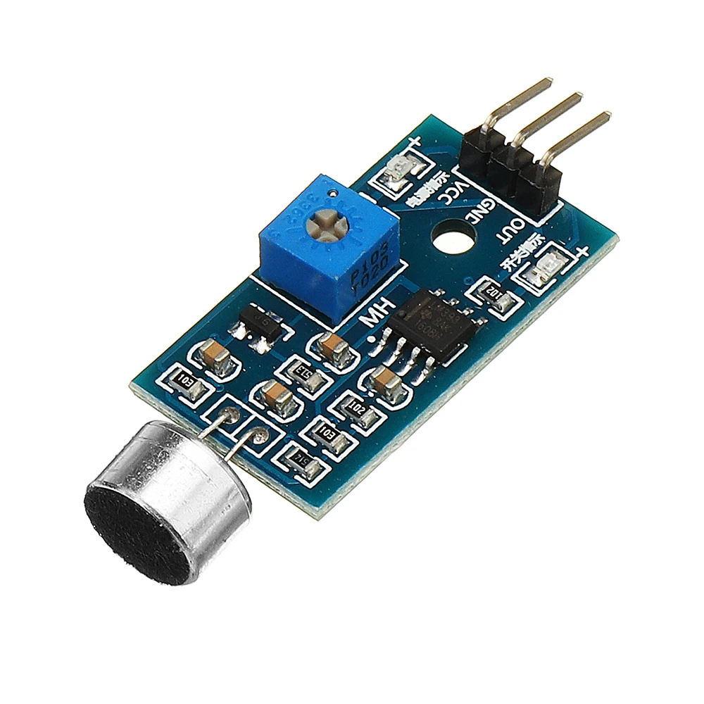 

5PCS DC 3.3V-5V Voice Detection Sensor Module Sound Recognition Module High Sensitivity Microphone Sensor Module