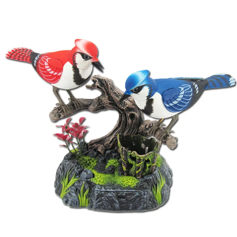 EFHH Electric Beautiful Bird Toy Animal Model Sound Voice Bird Baby Kids Toy Gift Two Style