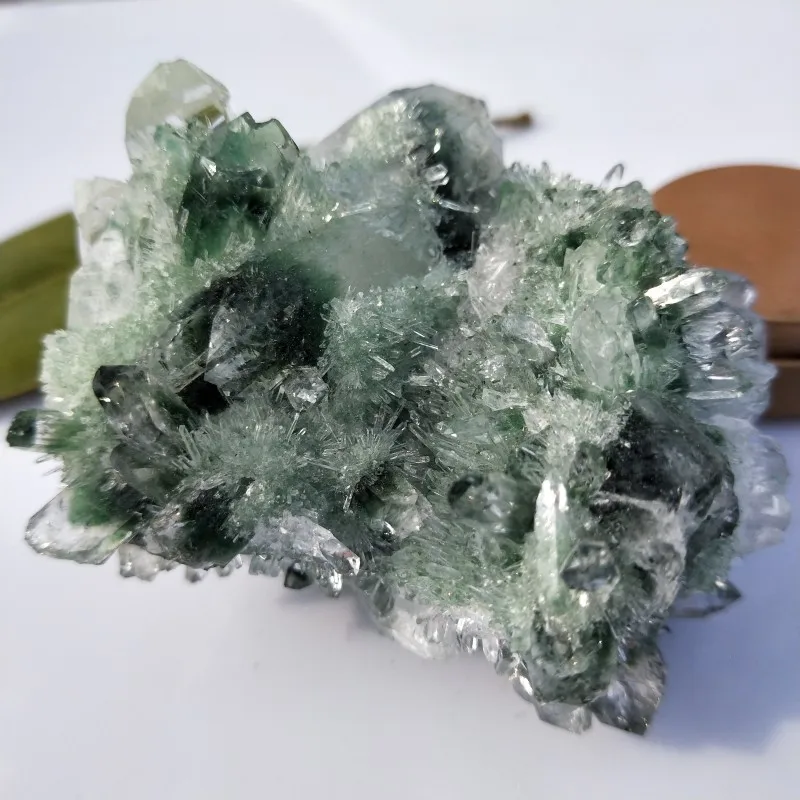

150-250g Natural Ghost Rock Green Phantom crystal cluster Raw Quartz Stone Healing Specimen for Handicraft home Decorating