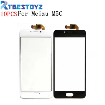 

RTBESTOYZ 10PCS/Lot 5.0'' Touch Screen Digitizer Sensor Outer Glass Lens Panel For Meizu M5C Meilan 5C