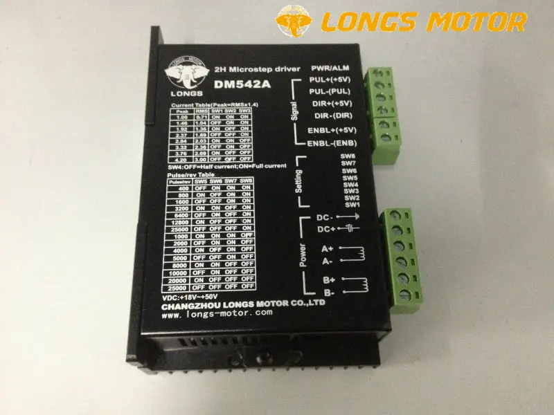 Драйвер шагового двигателя DM542A 4 2a 18 50 в пост. Тока фрезерный станок с ЧПУ для Nema23 1