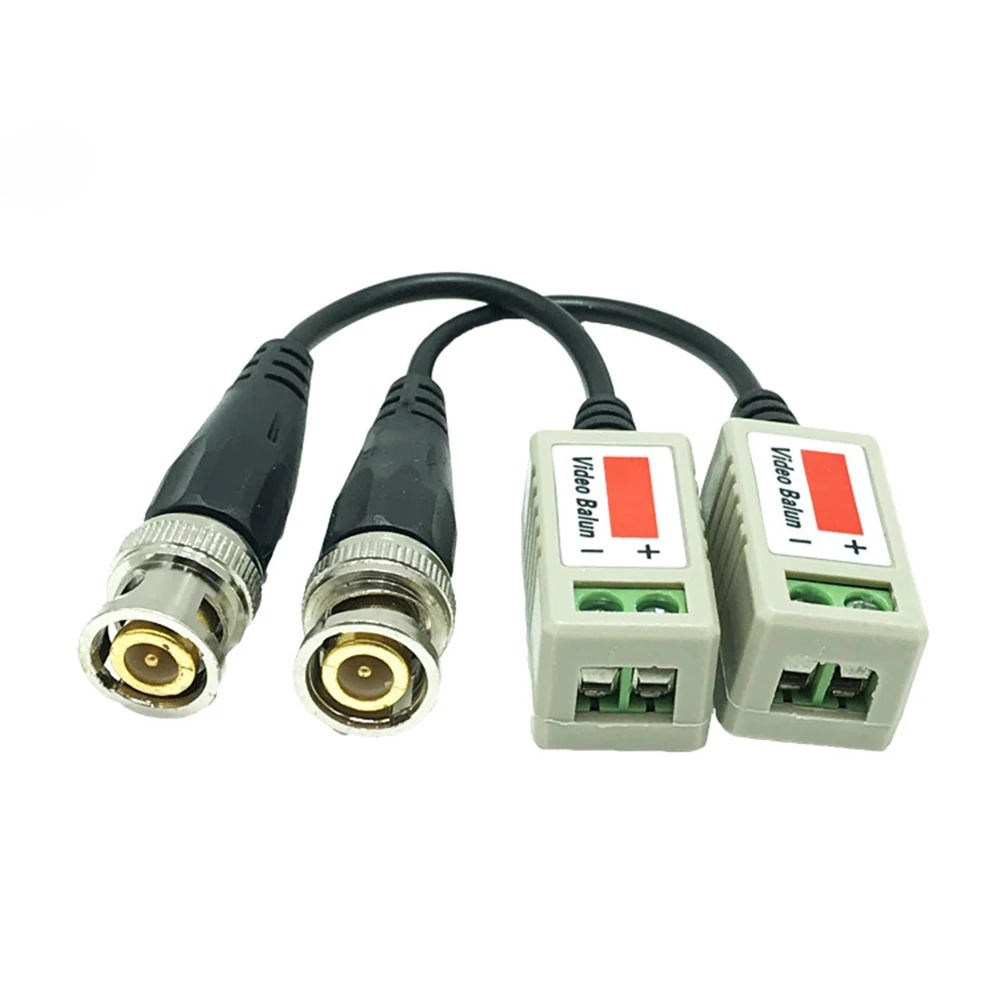 2 Pcs (1 pairs)CCTV Camera Passive Video Balun BNC Connector Coaxial Cable Adapter 2 Pcs (1 pairs)CCTV Camera Passive Video Balun BNC Connector Coaxial Cable Adapter