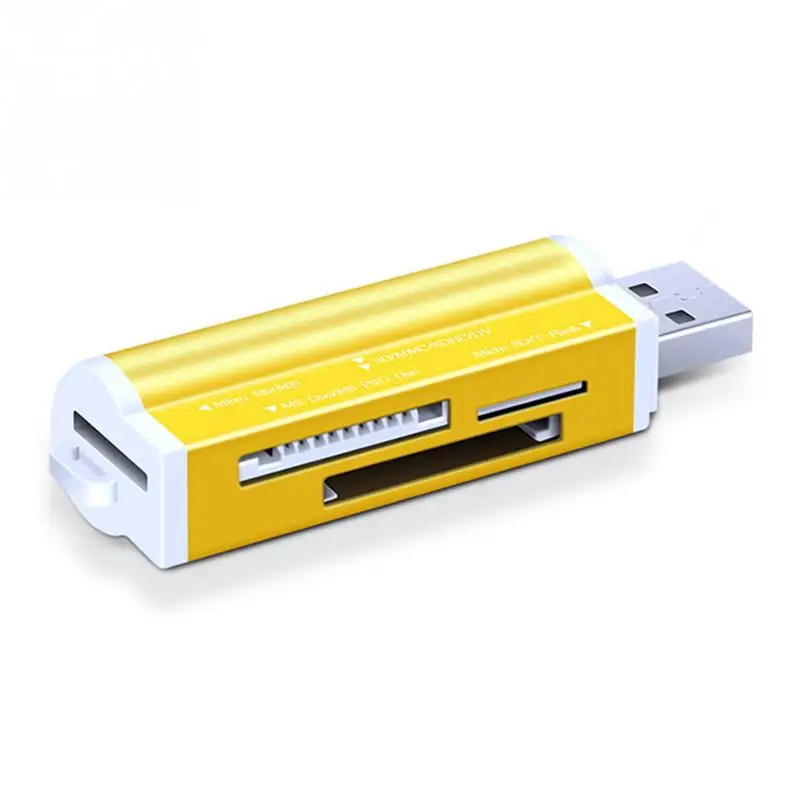 gold Мульти все в 1 Micro USB 2,0 считыватель карт памяти Адаптер для Micro HC TF M2 MMC MS PRO DUO кардридер - Цвет: gold