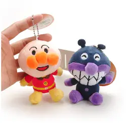 Япония Anpanman с рисунком Супермена, пекарни Baikinman плюшевые пушистые игрушки небольшой кулон бактерии мальчик Мультфильм Ключ Пряжка сумка