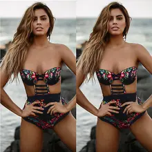 Hirigin женский сдельный монокини купальник пляжная одежда купальный костюм с пуш-ап бикини