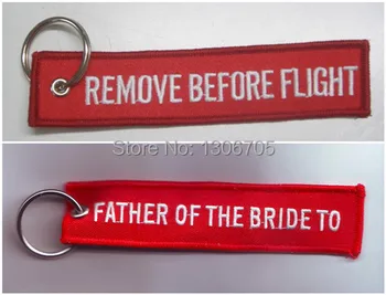 

Father of the Bride to Embroidered Keychain