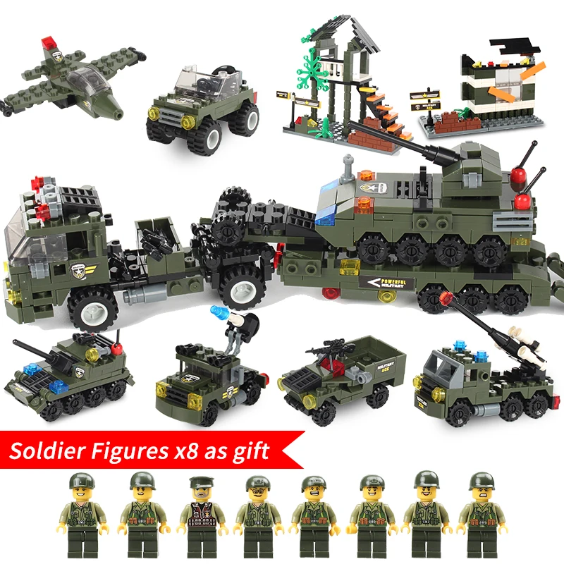 

Military Building Blocks Army Soldiers Special Police Armored Vehicle Tank Compatible with LegoINGly Gift Toys for Children