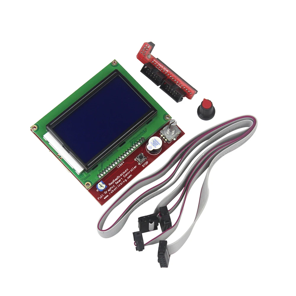 

ZONESTAR LCD12864 Smart Adapter LCD Cable LCD Display Module 128x64 dots Blue Screen Backlight for ZRIB RAMPS Arduino Mega