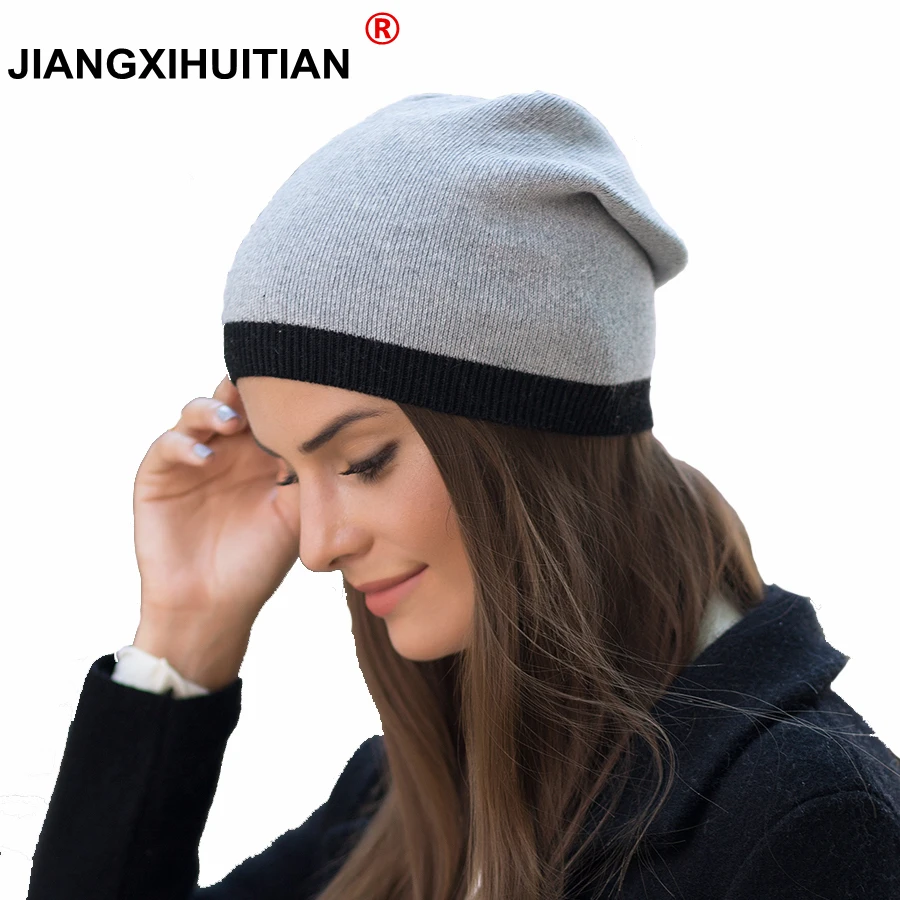 

2018 New arrival popular hats women's beanies hats for Spring and Autumn knitted with wool fashional caps gorros