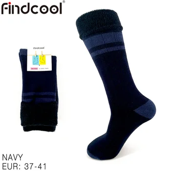 

3 Pairs FINDCOOL Winter Warm Full terry Socks Combed Cotton Socks Top Quality Full Crew Heavy Thick Thermal