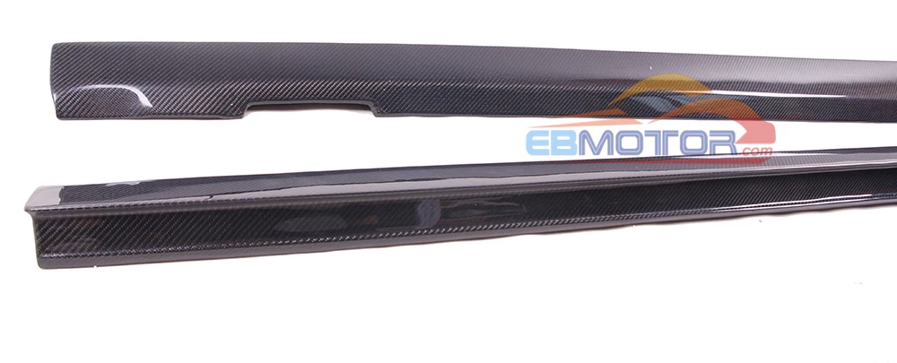 ebmotor-com Real Carbon Fiber side skirts spoiler splitter for Mercedes benz C63 FL Coupe Sedan 12-15 13