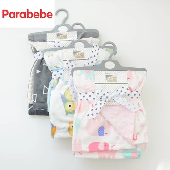 

Baby Blankets Newborn Super Soft 75cm*120cm Big Baby Swaddle Double Sided Baby Wrap Infant Fleece Newborn Blanket Swaddle Wrap
