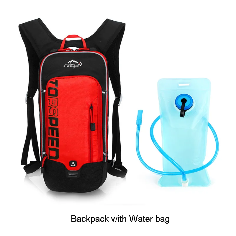 6L рюкзак для бега и велоспорта, сумка для воды, спортивная сумка для кемпинга, пешего туризма, гидратационный рюкзак для верховой езды, гидратационная сумка - Цвет: Red with water bag