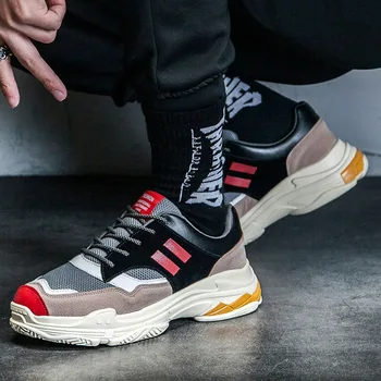 

Fashion Trend Men's Shoes Casual Comfortable & Breathable Height Increasing Sports Shoes Handsome Mixed Color Good-looking Shoes