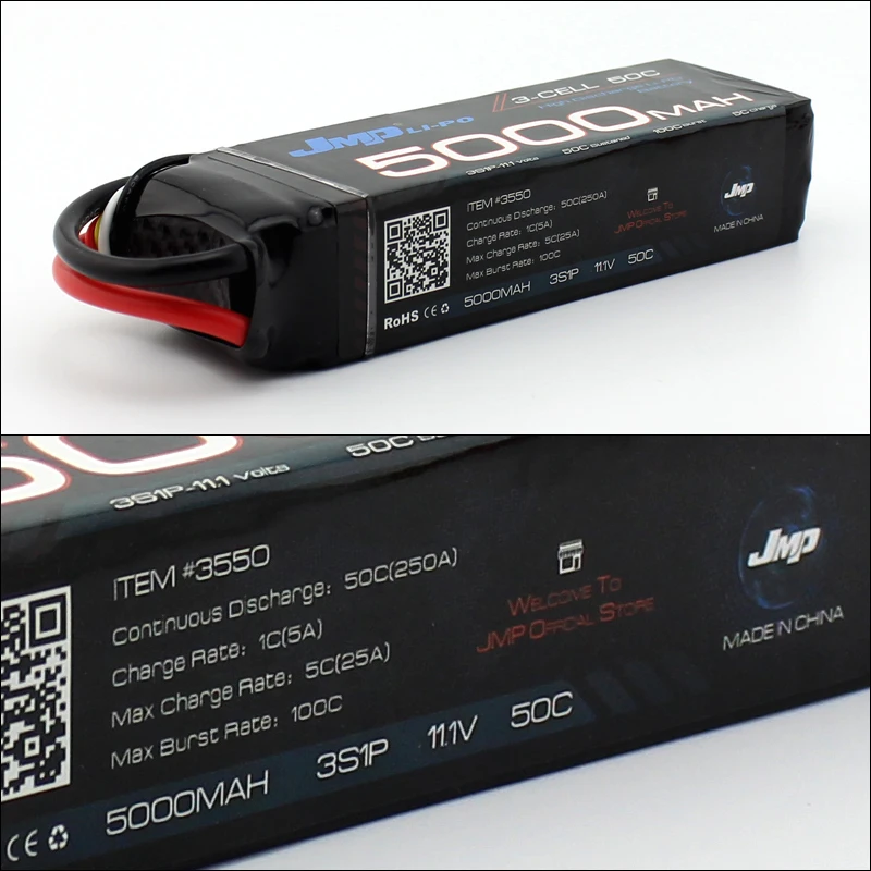 2 шт JMP Lipo аккумулятор 3S 5000mAh Lipo 11,1 V аккумулятор 50C Аккумулятор для 1/10 автомобилей 1/8 RC автомобилей Traxxas Slash Emaxx Bandit