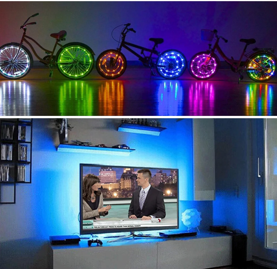 2835 SMD RGB USB charger LED Strip light DC 5V USB Cable LED Light Flexible Tape 1M 2M 3M 4M 5M RF IR RGB Remote control (15)