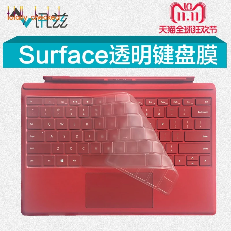 

For Microsoft Surface Pro 6 5 4 12.3 inch / Surface book 1 2 13.5 15.6/ surface laptop 15.6 inch Clear Silicone Keyboard Cover