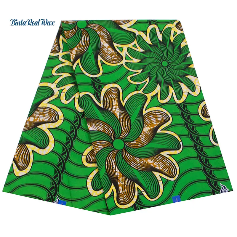 

2019 New Ankara African Binta Real wax Prints Fabric Hollandais Wax High Quality African Fabric For Party Dress 40FS1297