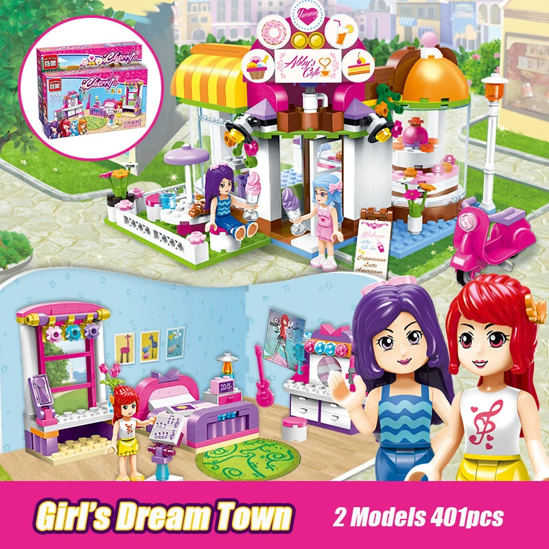 2005 458pcs Girl's Dream Town Constructor Model Kit Blocks Compatible LEGO Bricks Toys for Boys Girls Children Modeling 2005 458pcs Girl's Dream Town Constructor Model Kit Blocks Compatible LEGO Bricks Toys for Boys Girls Children Modeling