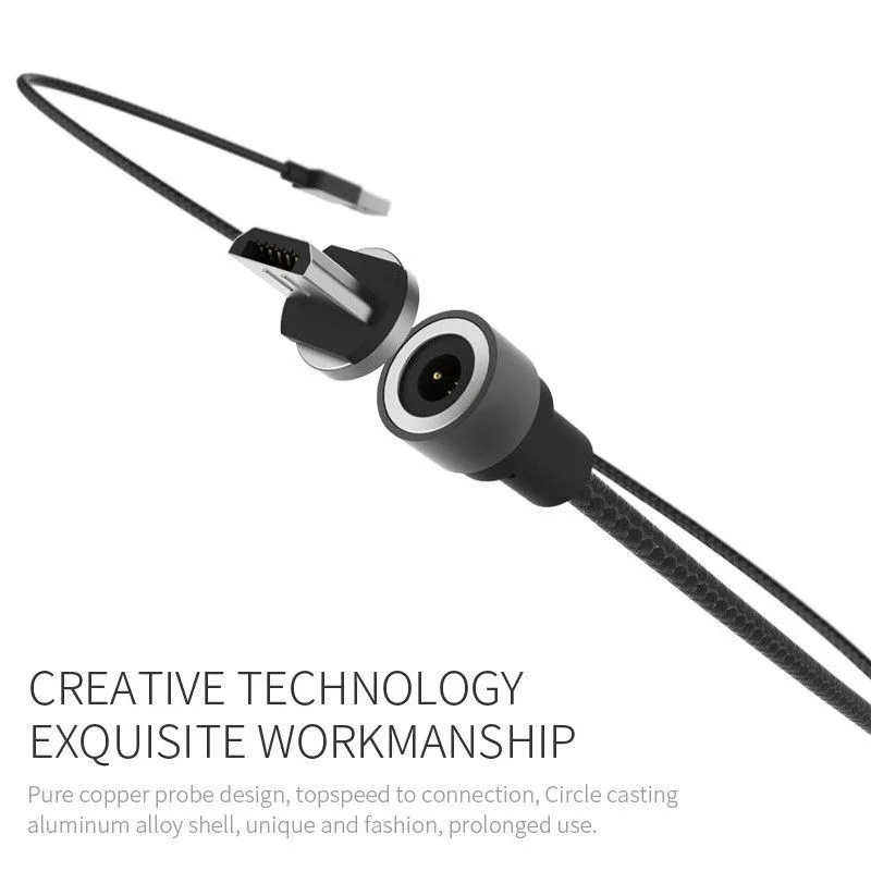 Магнитный зарядный кабель Micro USB Type C светящийся 2 А быстрая зарядка USBC/Type для Huawei P30