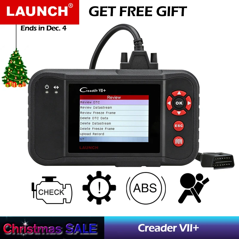 

Launch Creader VII Plus OBD2 Scanner DIY Fault Code Reader Engine Transmission ABS SRS Diagnostic Scan Tool OBD 2 Autoscanner 7S