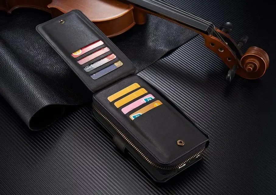 BRG многофункциональный кожаный чехол-кошелек для SS S8 S9 Plus NOTE5 Note8 9 S10 Plus S10e Note10 Pro кошелек на молнии сумка