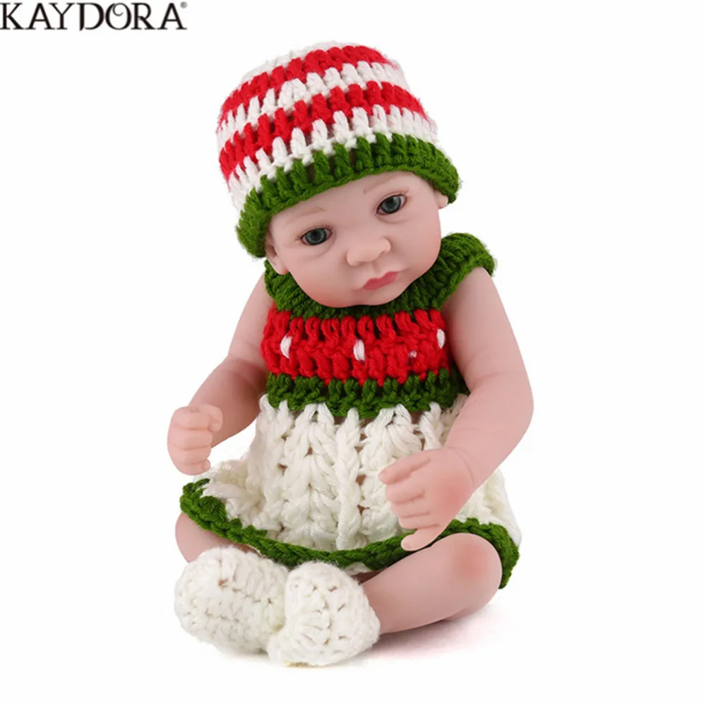

KAYDORA 10 Inch Reborn Baby Girl Doll Reborn Full Body Silicone Party Gifts For Children Birthdays Toys Christmas Kids