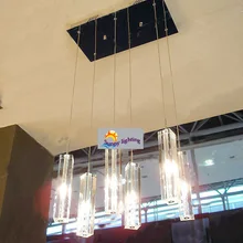 6-светная кухонная арматура Освещение Столовая хрустальная лампа Люстра подвеска хрустальная барная лампа лестница висячая светлая спальня