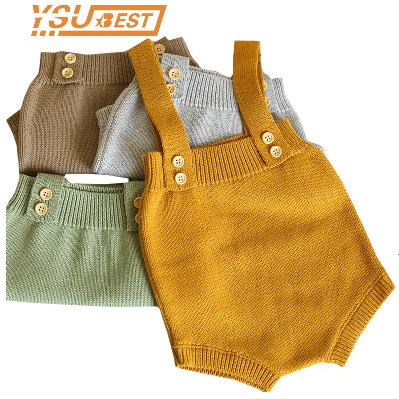 

0-24 Month Baby Knitting Rompers Cute Overalls Newborn Baby Boys Clothes Baby Girl Boy Sleeveless Romper Jumpsuit Baby Kleidung