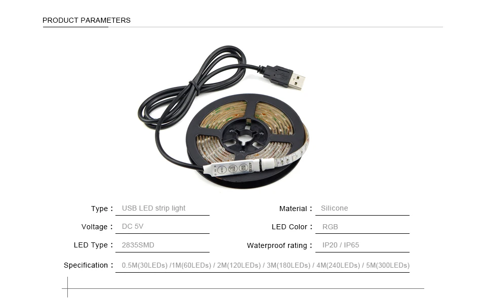 5V USB мощная светодиодная лампа 2835 SMD RGB светодиодная подсветка для шкафа HDTV ТВ Настольный ПК экран подсветка для шкафа освещение для кухни