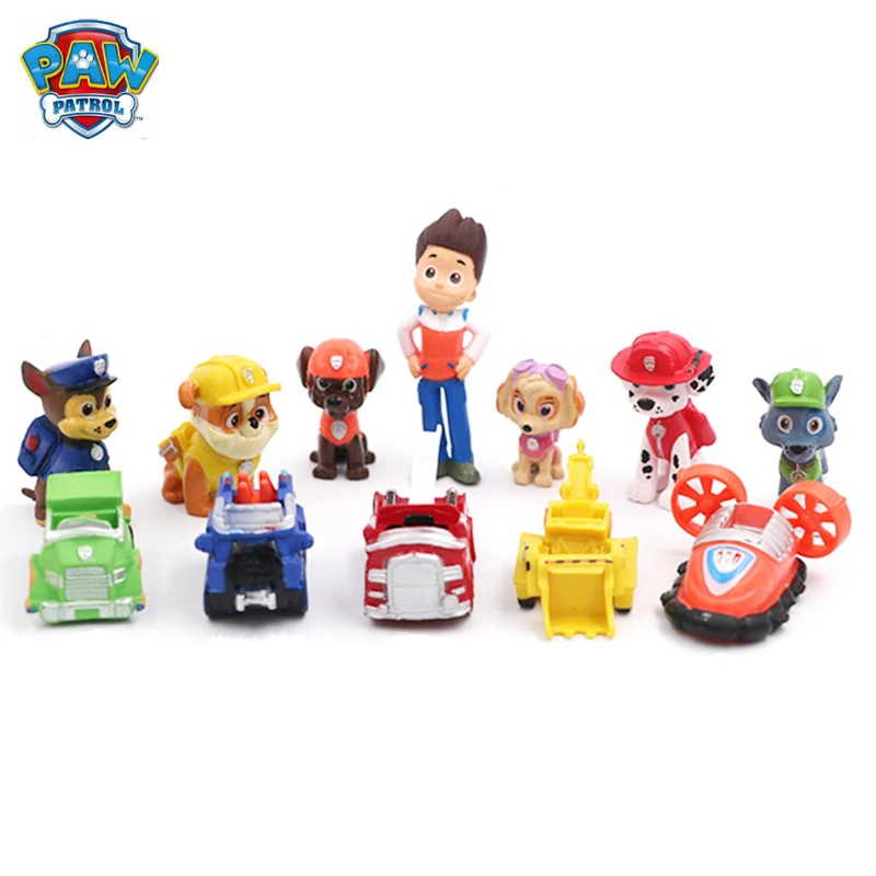 

Paw Patrol Toy 12pcs/set Figure Dolls Set Toys Simulation Scenario PVC Figure Anime Action Figma Model Toys for Children Gift