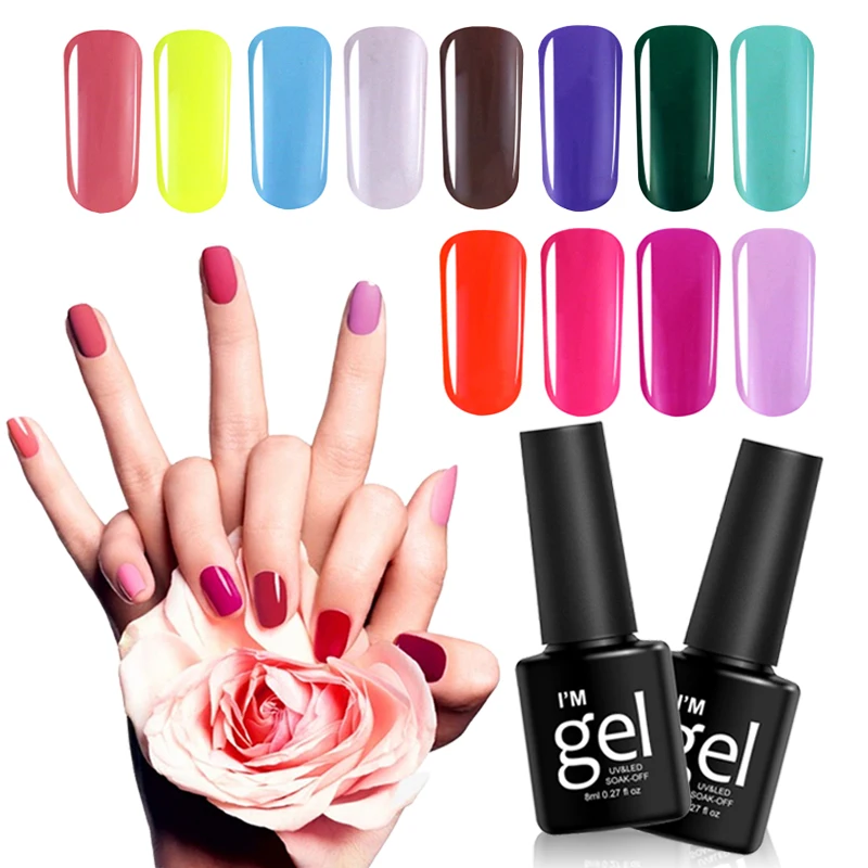 ROSALIND 8ML Colored Nail Gel Polish UV Led Lamp Long Lasting for Artificial Lucky Art Varnish Fast Dry | Красота и здоровье