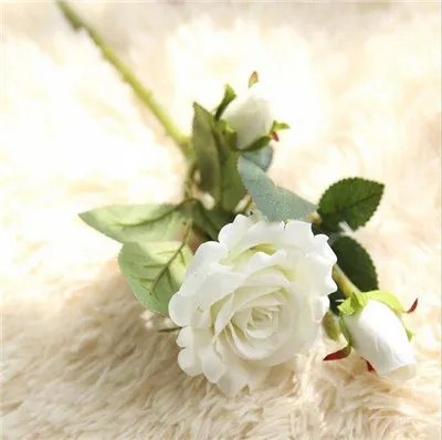 Йо Чо искусственный цветок DIY настоящий на прикосновение шелк роза домашний аксессуар Рождественская вечеринка свадебное украшение Mariage поддельные пионы цветы - Цвет: white