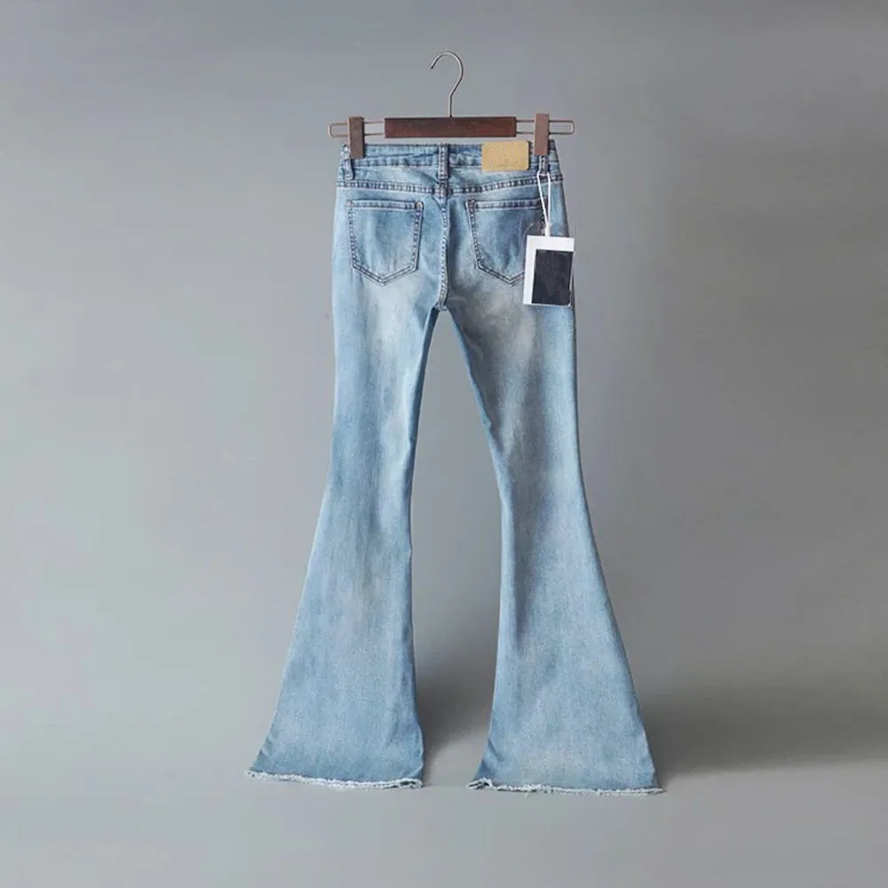 Free Ostrich Jeans Women Plus Size однотонные расклешенные женские джинсовые брюки косметика
