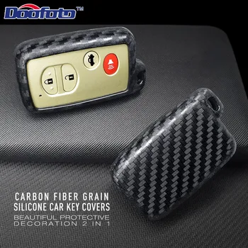

Doofoto Car Accessories For Toyota Camry Highlander Prado Crown Land Cruiser Prius Aqua Hilux Rav4 4 Button Key Case Car Styling