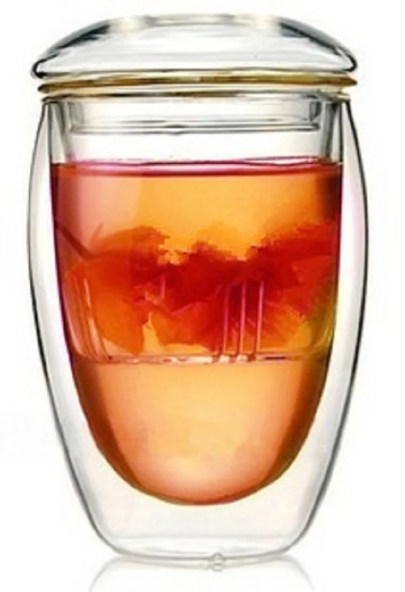 Lekoch стеклянная чайная чашка с двойными стенками 301-400 мл кофейная кружка