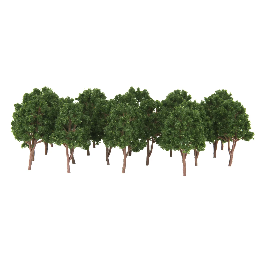 20PCS 1:150 Scale Model Trees N Gauge Layouts Railroad Garden Forest Diorama Scenery 